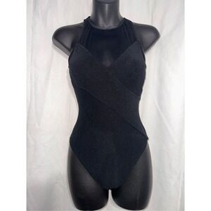Beautiful design Kathy Ireland One Piece Black Mesh Swimsuit Size 5/6 GREAT COND
